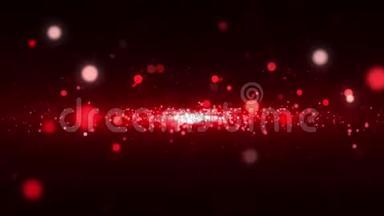 <strong>奢华</strong>的红色粒子闪耀着新年快乐和圣诞快乐的抽象背景